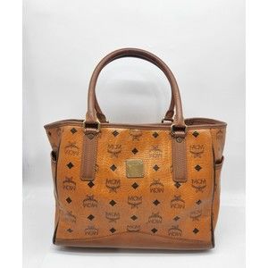 MCM Cognac Visetos Tote Bag 373MCMXADE